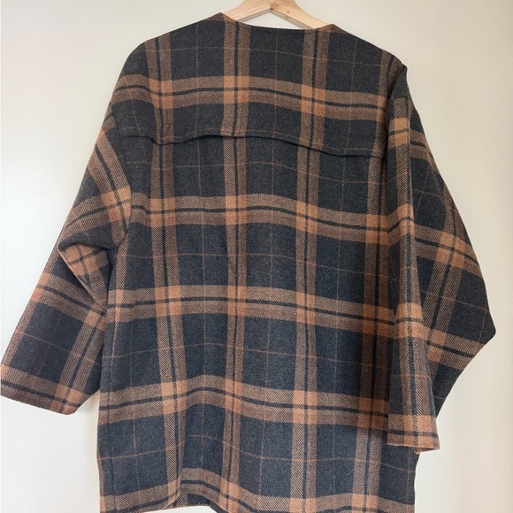 Micaela Greg Wool Plaid Jacket in Charcoal - Picture 4 of 5